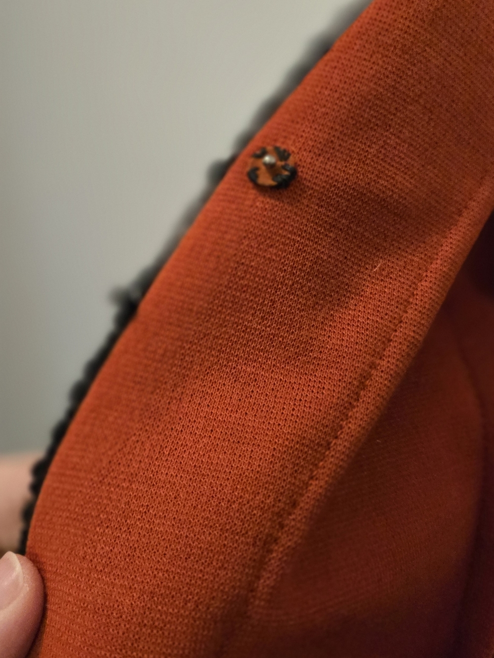 Vtg Alfred Werber 1960S MOD Red Wrap Coat Foxy Red & Black Faux Shearling S/M - Picture 14 of 16